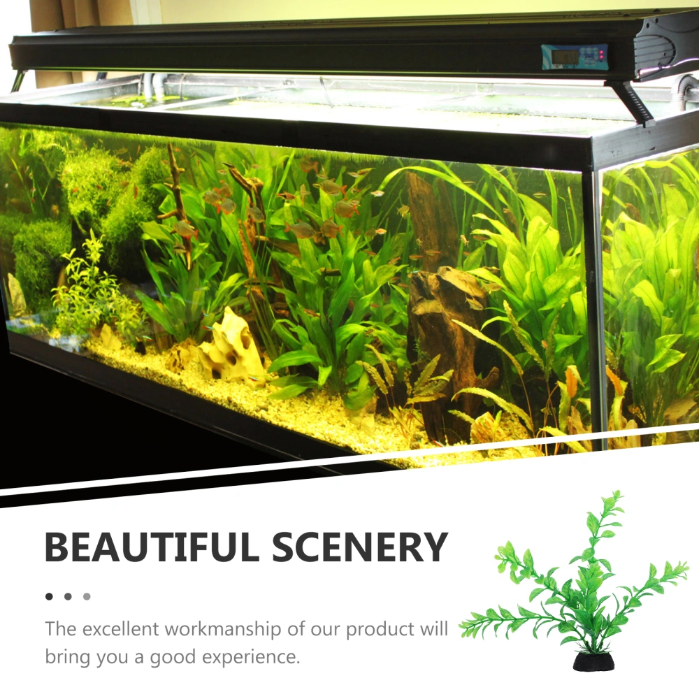 12Pcs Fish Tank Grass Decorative Plastic Plant Fish Tank Plant Aquarium Decor for All Fish