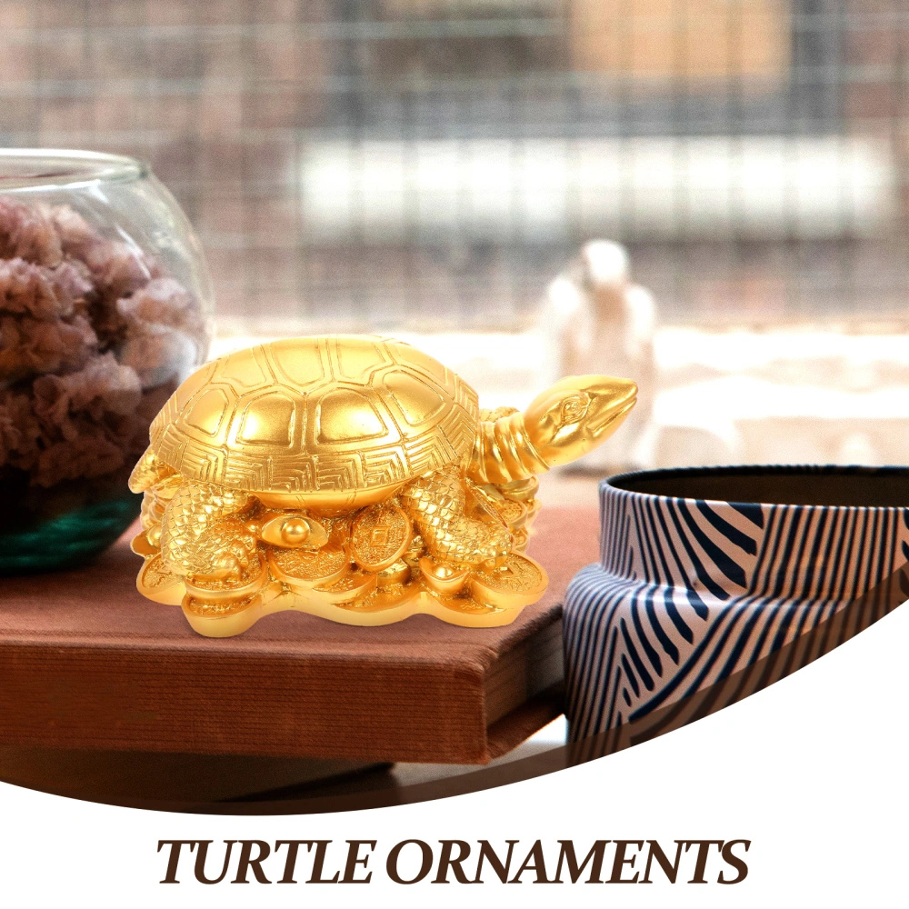 Financial Fortune Tortoise Sculpture Money Wealth Turtle Decorative Money Turtle