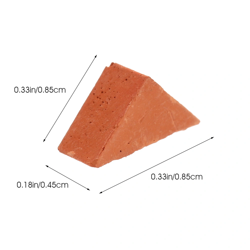 200pcs Faux Bricks Triangle Bricks Landscaping Accessories DIY Fake Bricks for Sand Box 1: 16