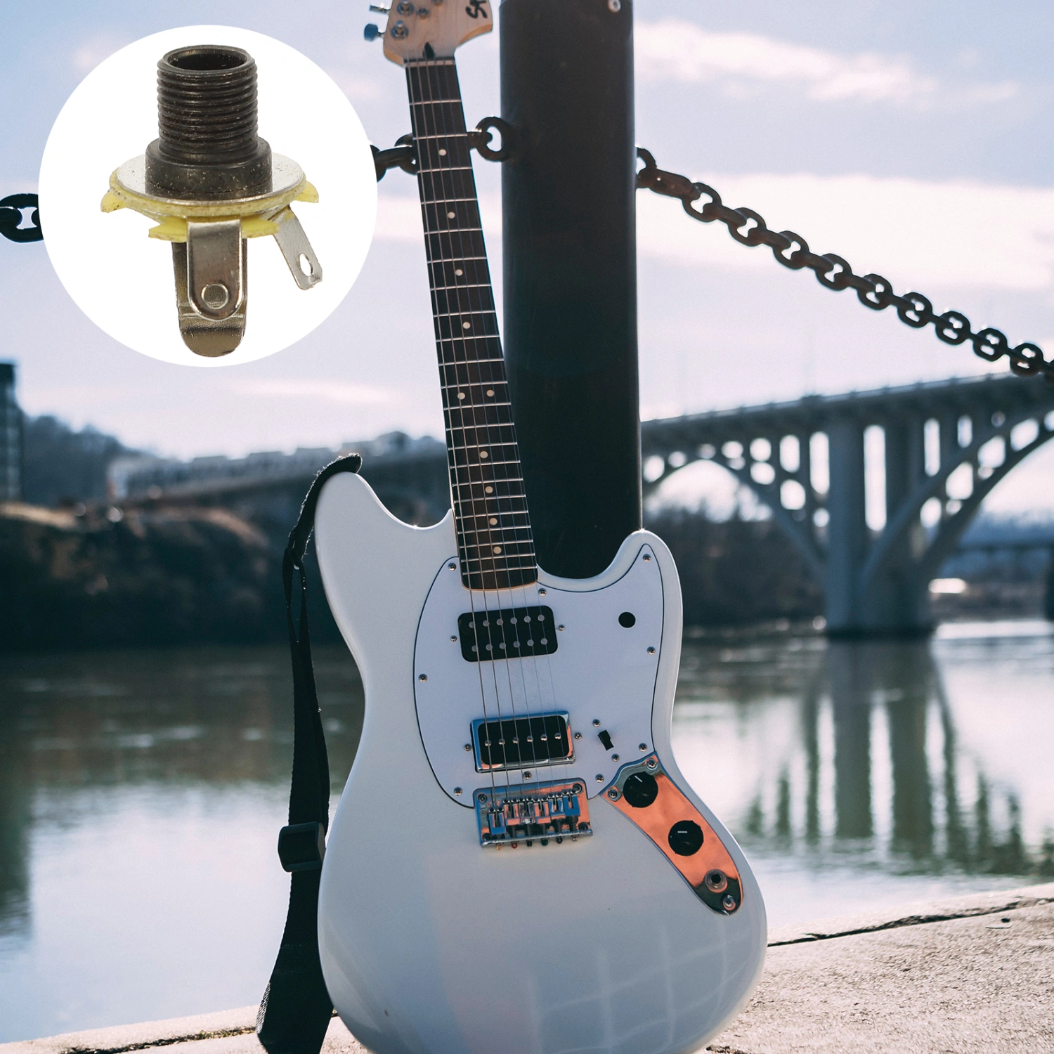2pcs Guitar Bass Output Input Jack Guitar Bass Jack Electric Guitar Bass Output Jack