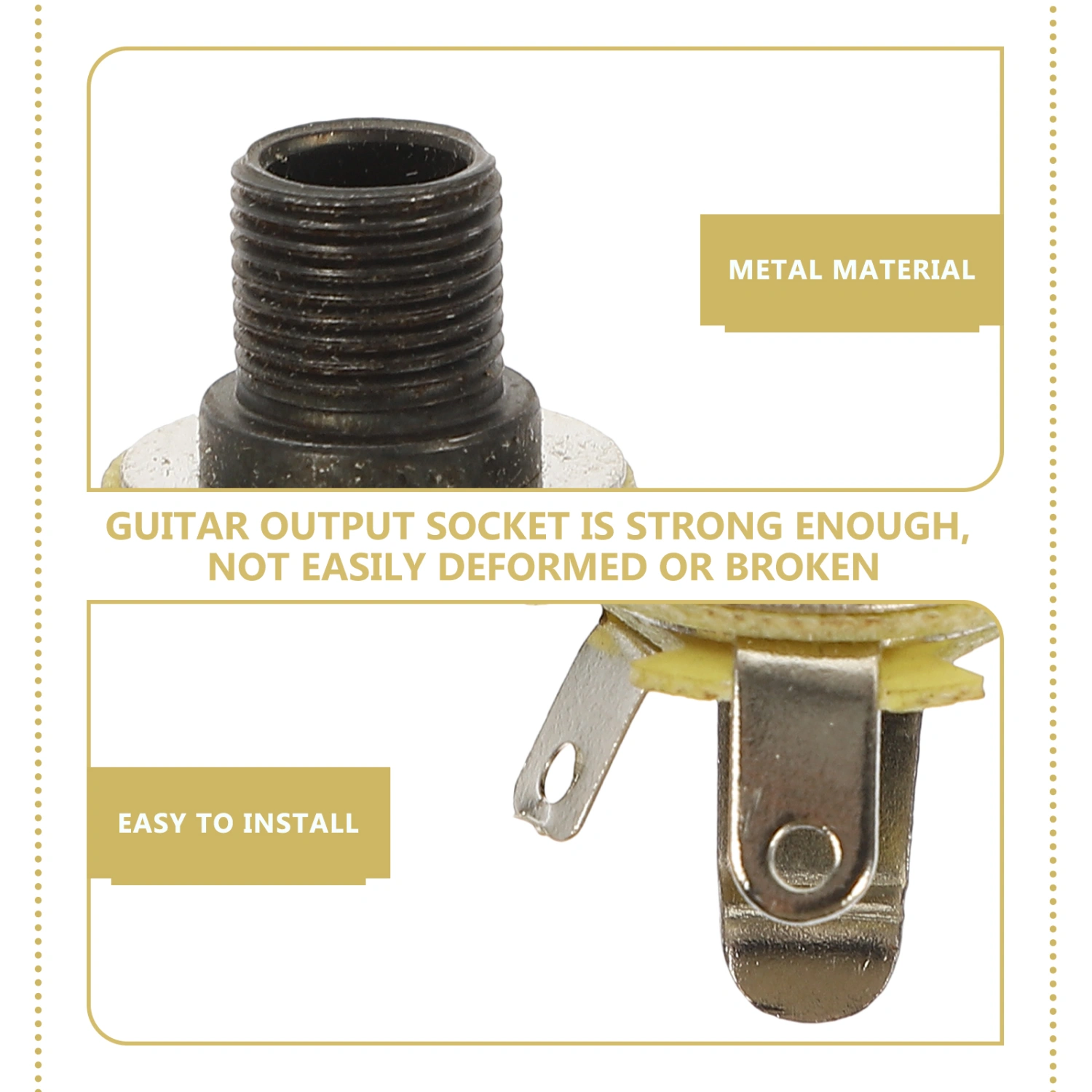 2pcs Guitar Bass Output Input Jack Guitar Bass Jack Electric Guitar Bass Output Jack