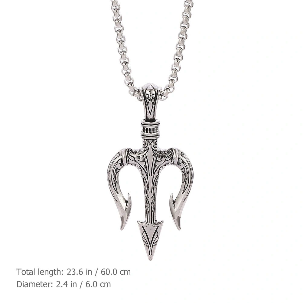 Trident Necklace Greek Necklace Pendant Necklace Birthday Gift for Boyfriend