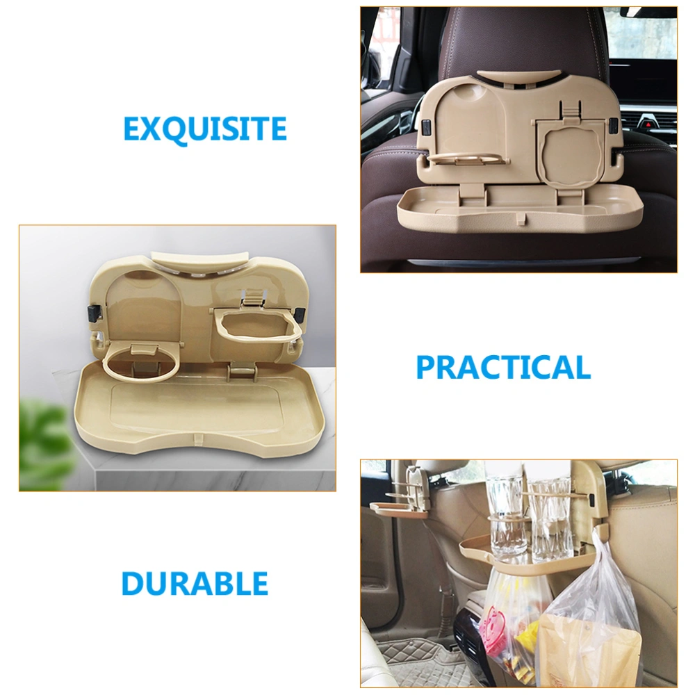 2Pcs Car Bottle Holder Multi-functional Folding Automobile Backseat Mount Food Tray