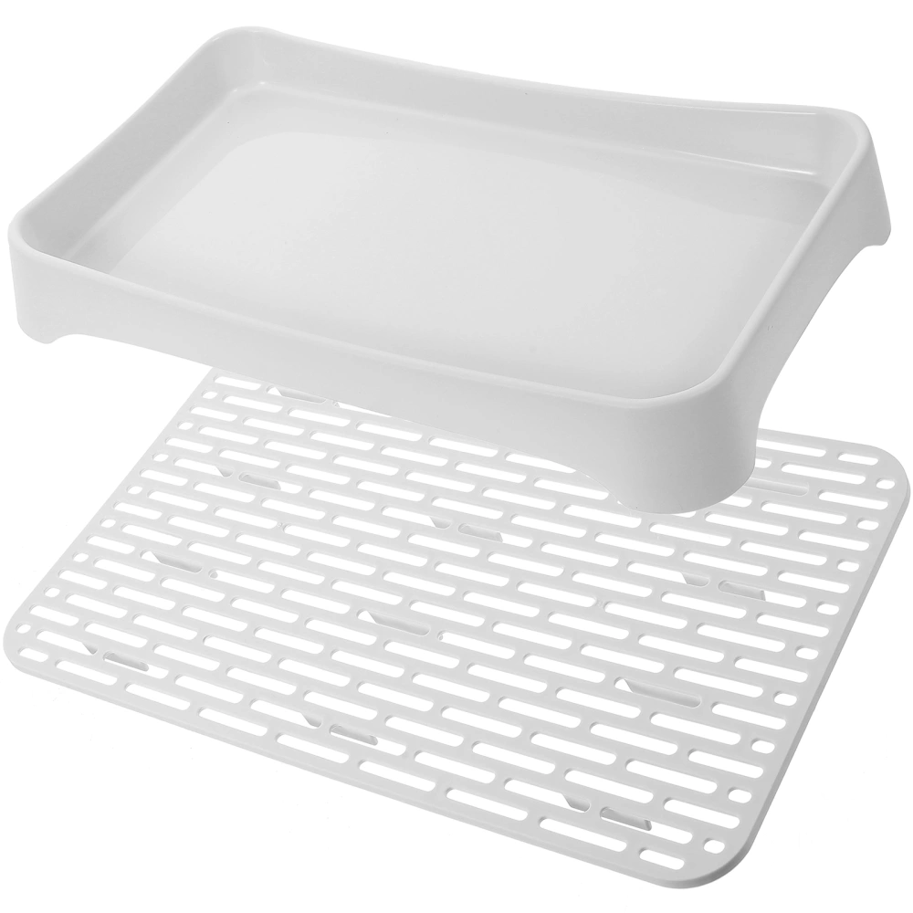 Kitchen Draining Tray Slotted Drain Board Drainable Toiletries Plate Detachable Draining Tray