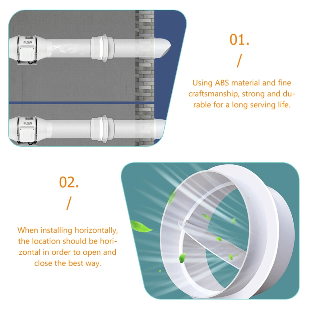  Duct Connector Air Backflow Damper Air Vent Duct Connector Vent Blocker