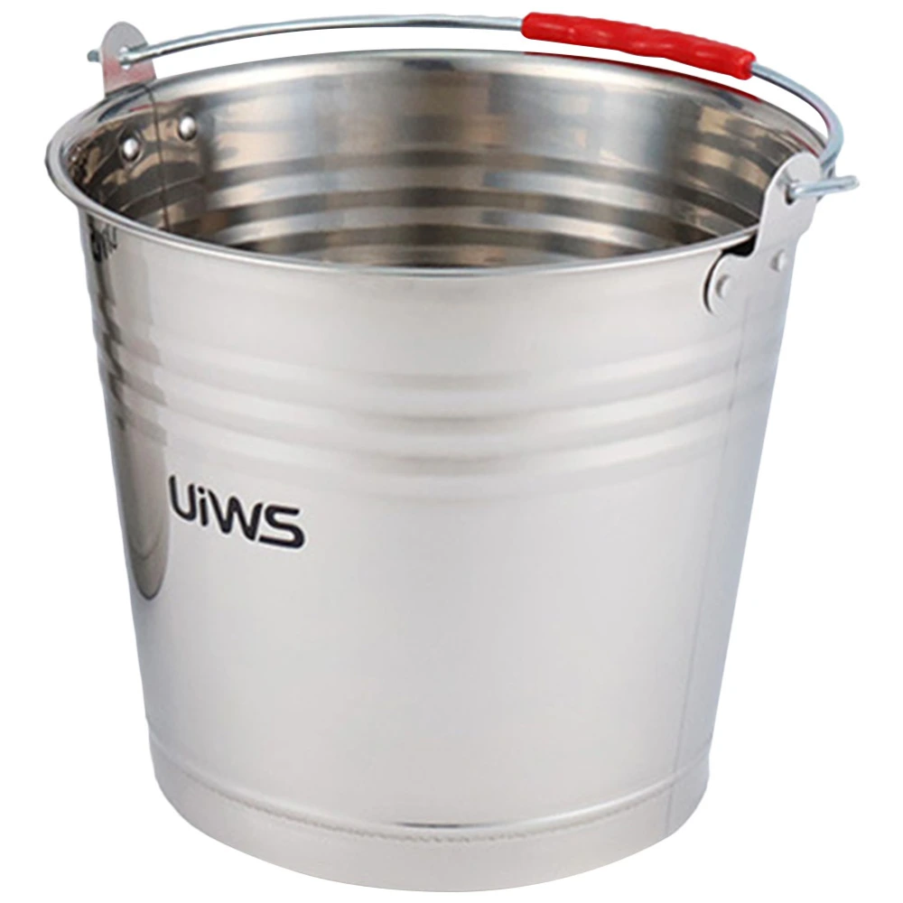 Stainless Steel Bucket with Handle Portable Water Bucket Multifunctional Milk Bucket