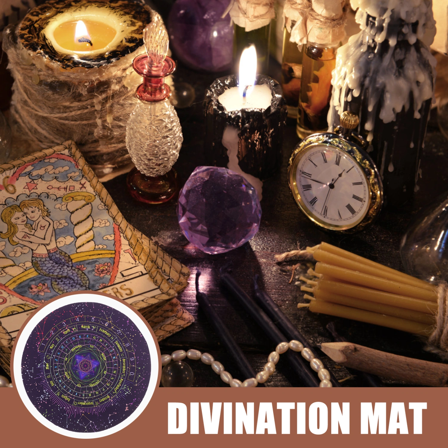Divination Tablecloth Astrology Table Protector Ritual Divination Tablecloth Game Playing Mat