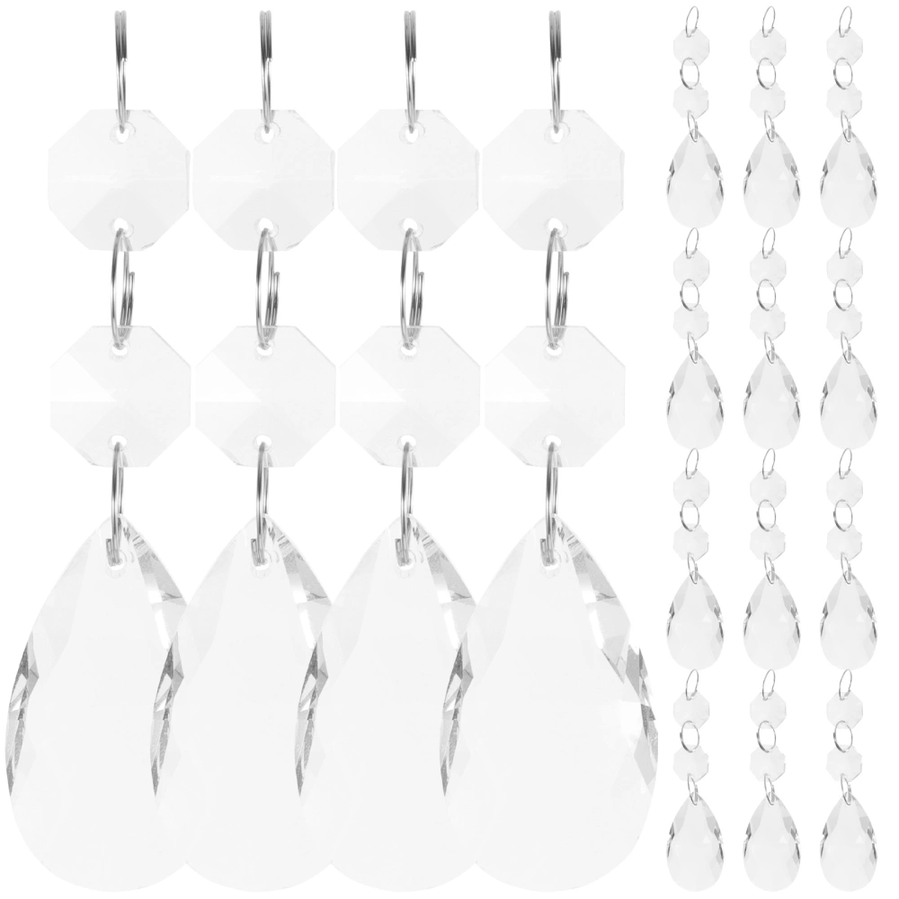 16pcs Crystal Pendant Hanging Crystal Decor Lamp Hanging Ornament Pendant Decor