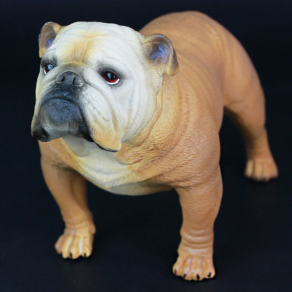 Dog Shape Ornament Plastic Dog Decor Dog Statue Bulldog Early Education Model