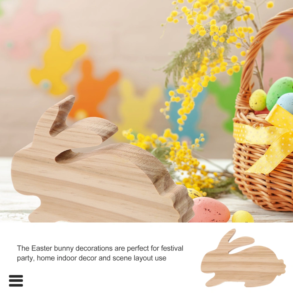 Easter Bunny Wood Block Tiered Tray Decoration Easter Party Decorative Prop