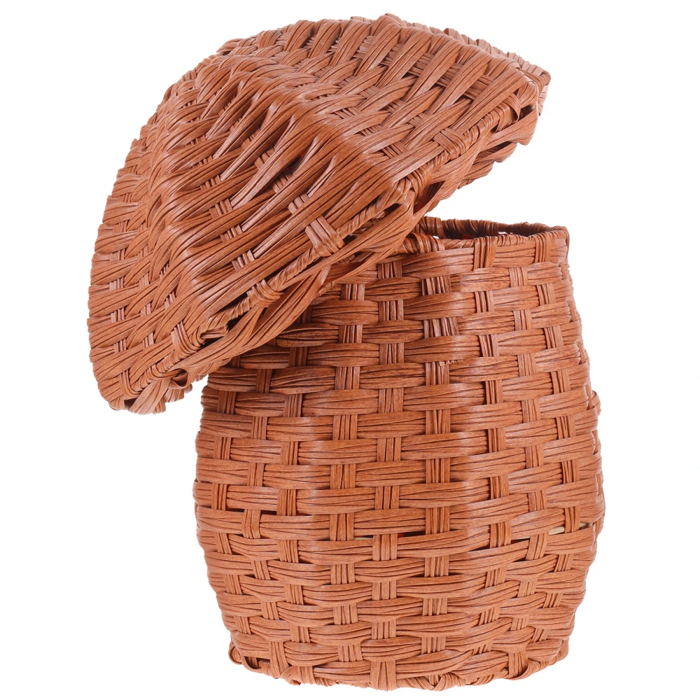 Mushroom Design Storage Holder Tabletop Storage Basket Cosmetic Container Snack Storage Basket