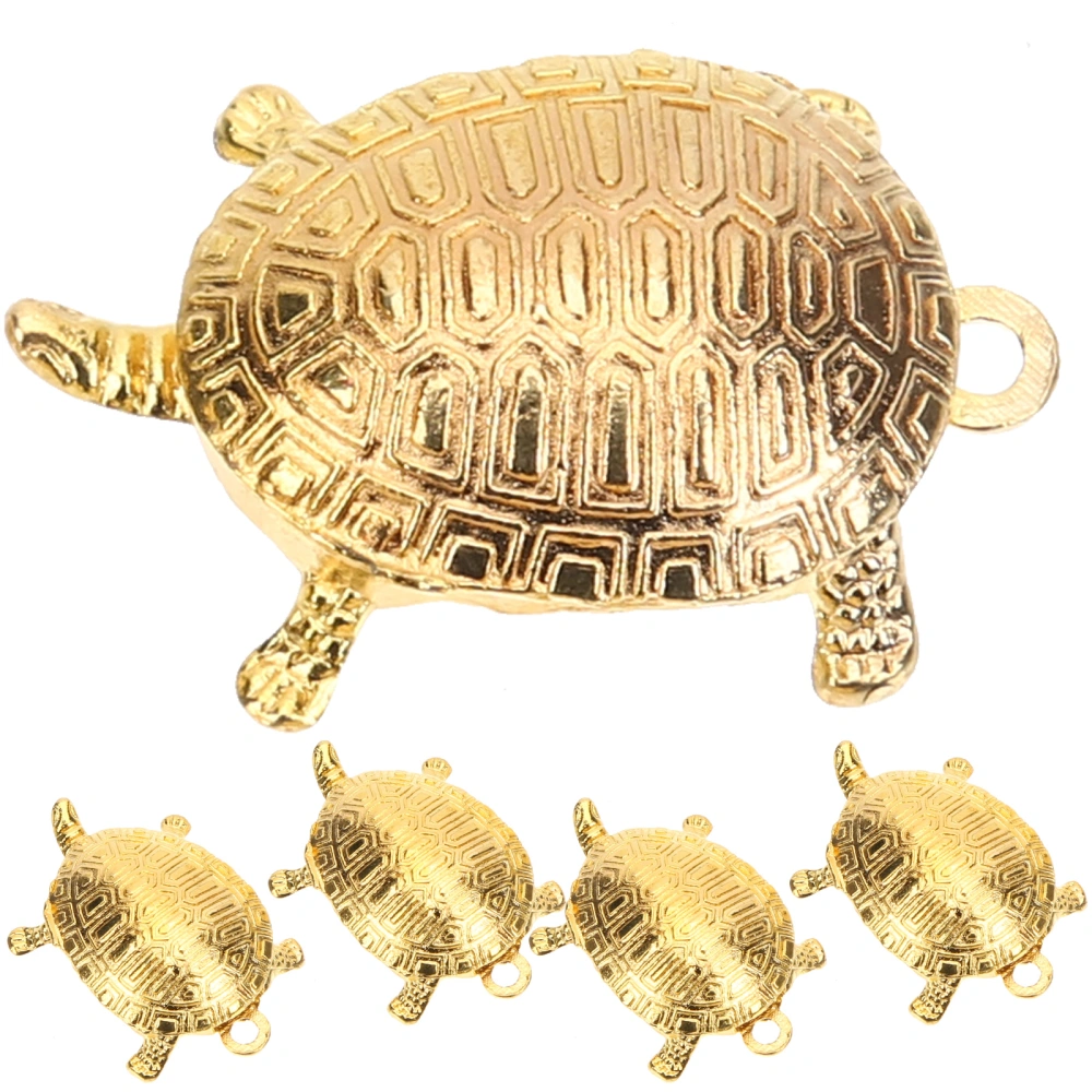 5Pcs Retro Metal Turtle Charm Key Chain Turtle Pendant Bag Backpack Hanging Turtle Pendant