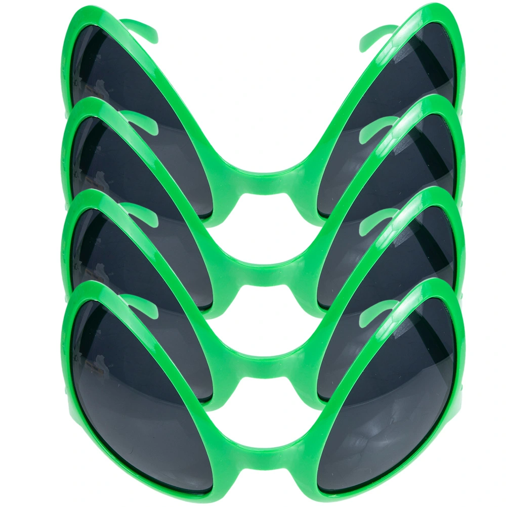 4Pcs Funny Alien Glasses Novelty Glasses Alien Party Photo Booth Props Favors Accessories