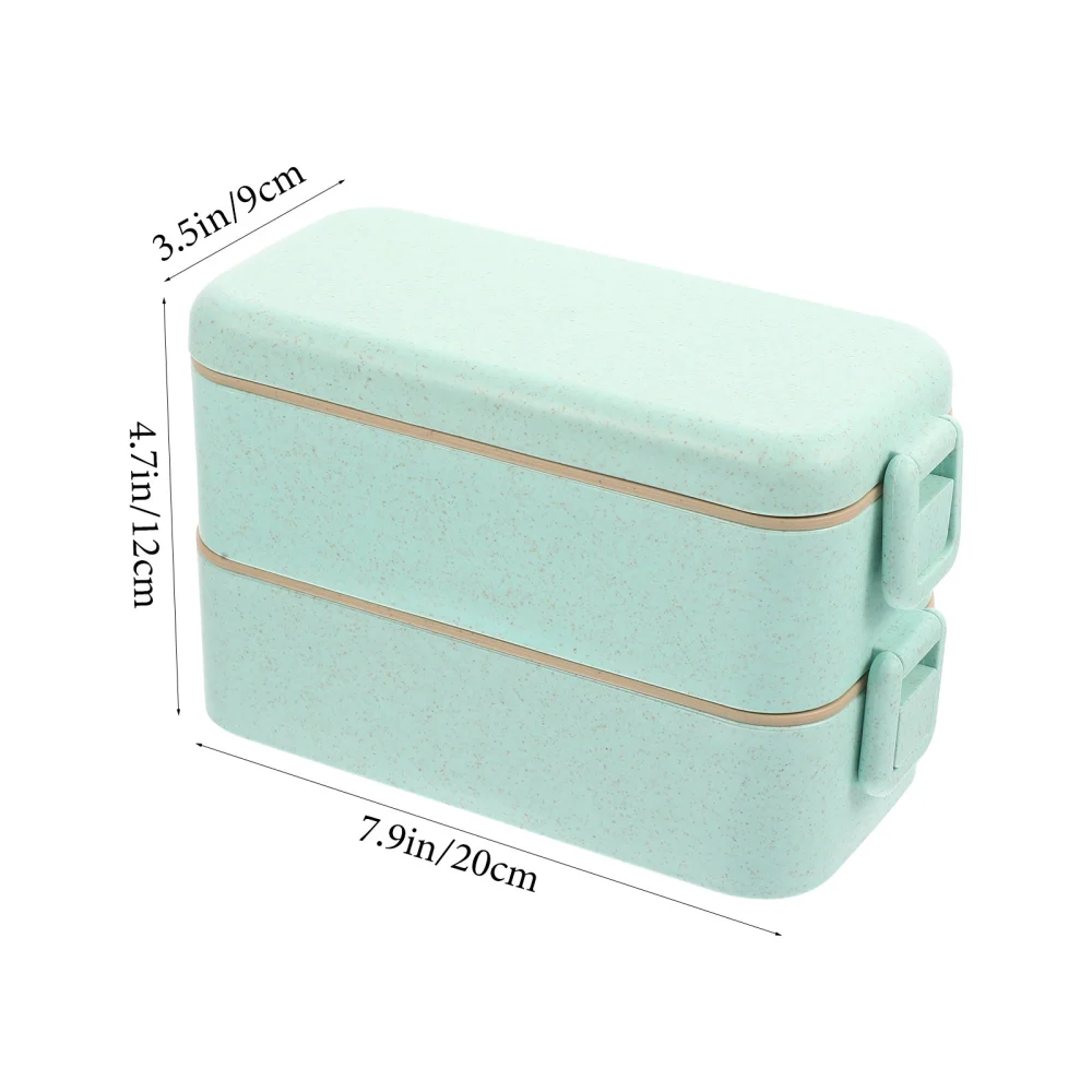 Lunch Box Wheat Straw Lunch Box Large Capacity Food Container Reusable Lunch Container