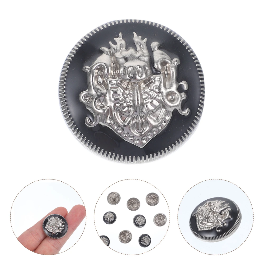 10Pcs DIY Sewing Buttons Vintage Metal Buttons Clothing Replacement Buttons