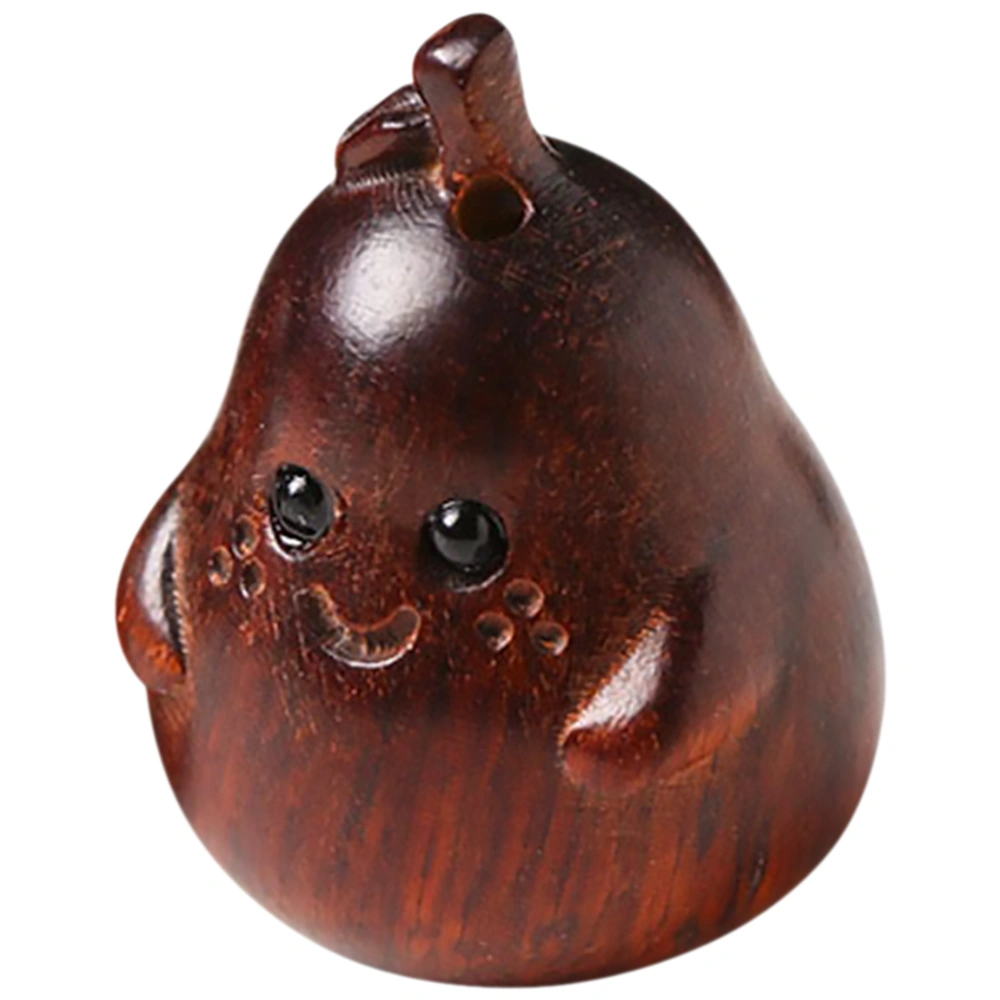 Pear Hanging Decor Antique Pear Statue Adornment Cute Wood Pear Hanging Decor