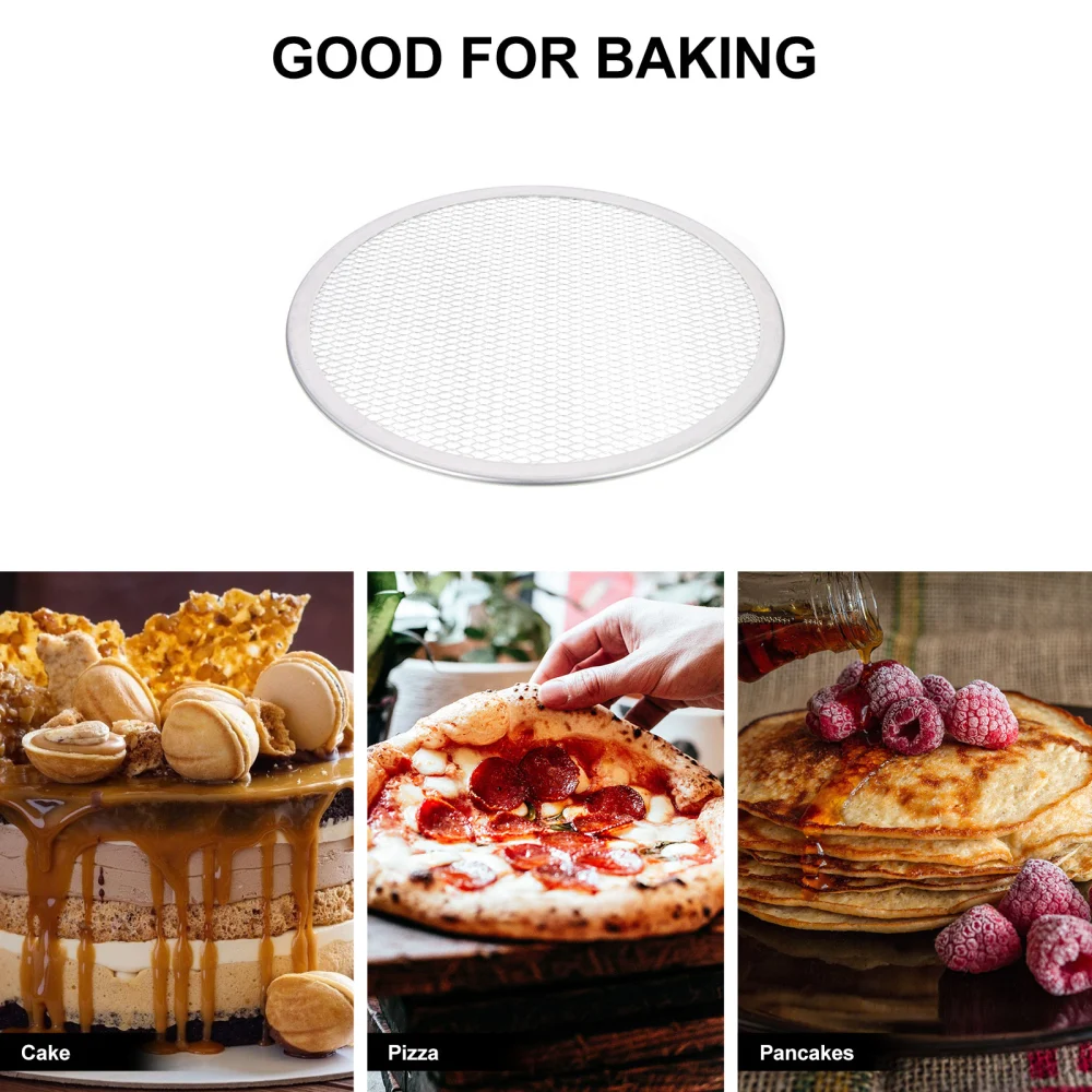 Mesh Pizza Tray Convenient Pizza Plate Multifunctional Pizza Pan Home Baking Pan Pizza Tray