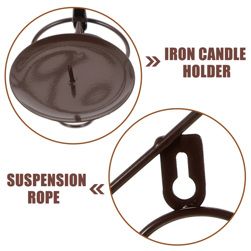 European Style Wall Hanging Iron Candlestick Iron Candle Holder Wedding Room Wall Decor