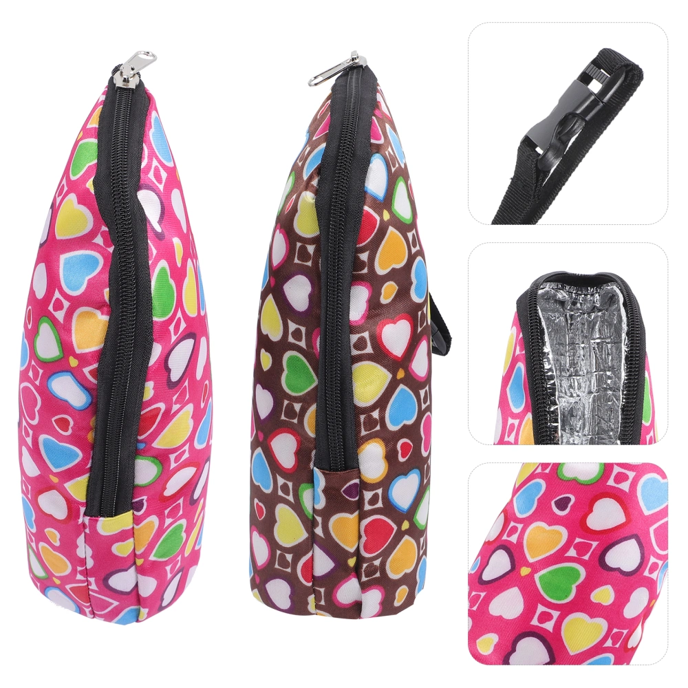 2pcs Baby Bottle Bags Insulated Milk Bottle Bag Feeding Bottle Thermal Pouch