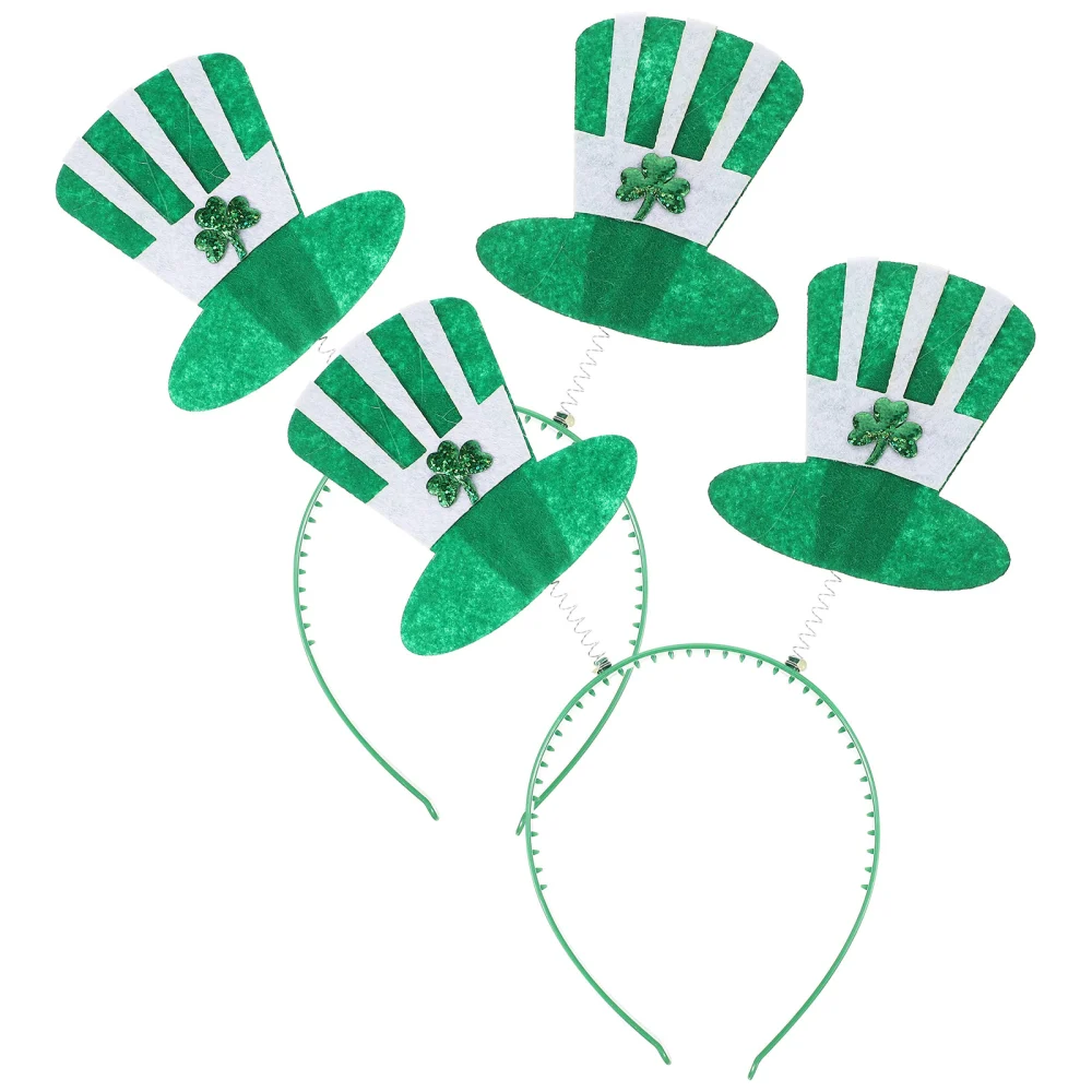 2pcs St. Patrick's Day Hat Headbands Irish Shamrock Hat Headbands St. Patrick's Day Ornaments