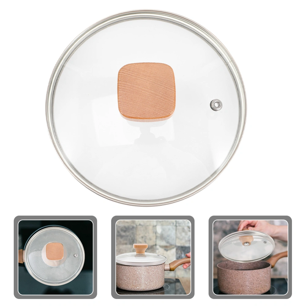 Multi-function Pot Cover Frying Pan Glass Lid Practical Pot Lid Non-stick Pan Glass Cover