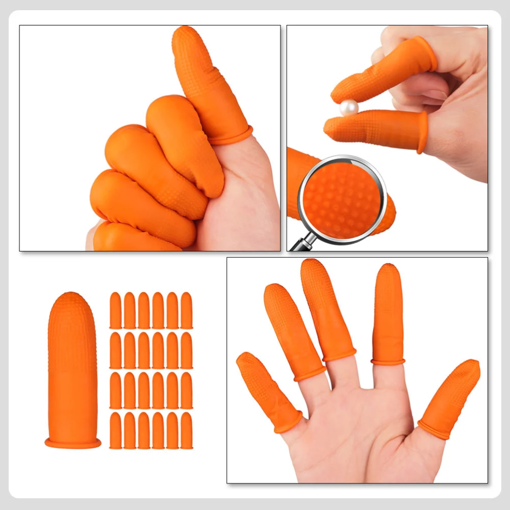 200Pcs Finger Protectors Disposable Finger Covers Multi-function Finger Sleeves Latex Finger Protectors