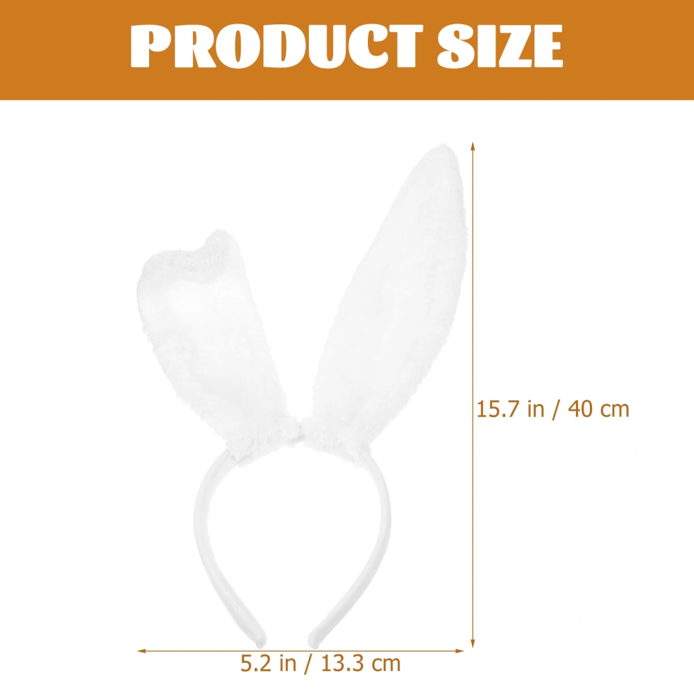 6pcs Cute Plush Bunny Ears Headband Rabbit Ear Hairband Accessory Cosplay Hair Hoops