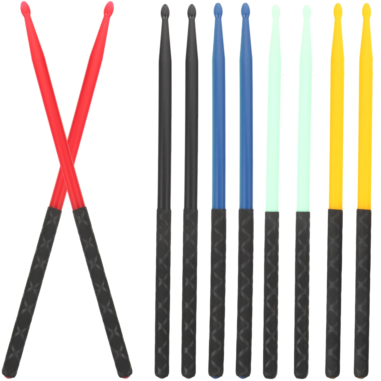 5 Pairs Drumsticks Non-Slip Drum Sticks Standard 5A Drum Sticks for Kids Students Adults