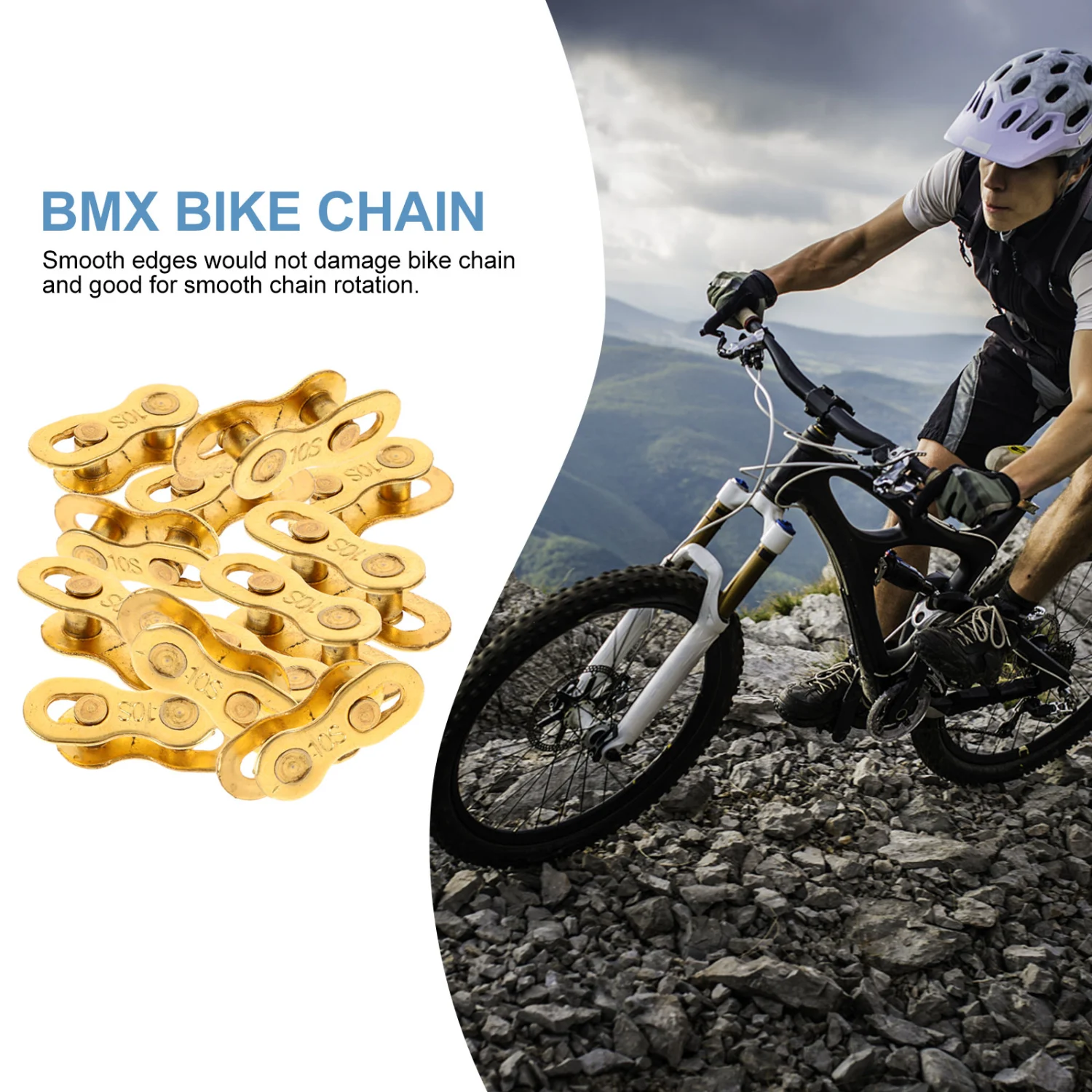 24Pcs Bike Chain Joints Steel Chain Connectors Mountain Bike Chain Joints Replacement Chain Joints