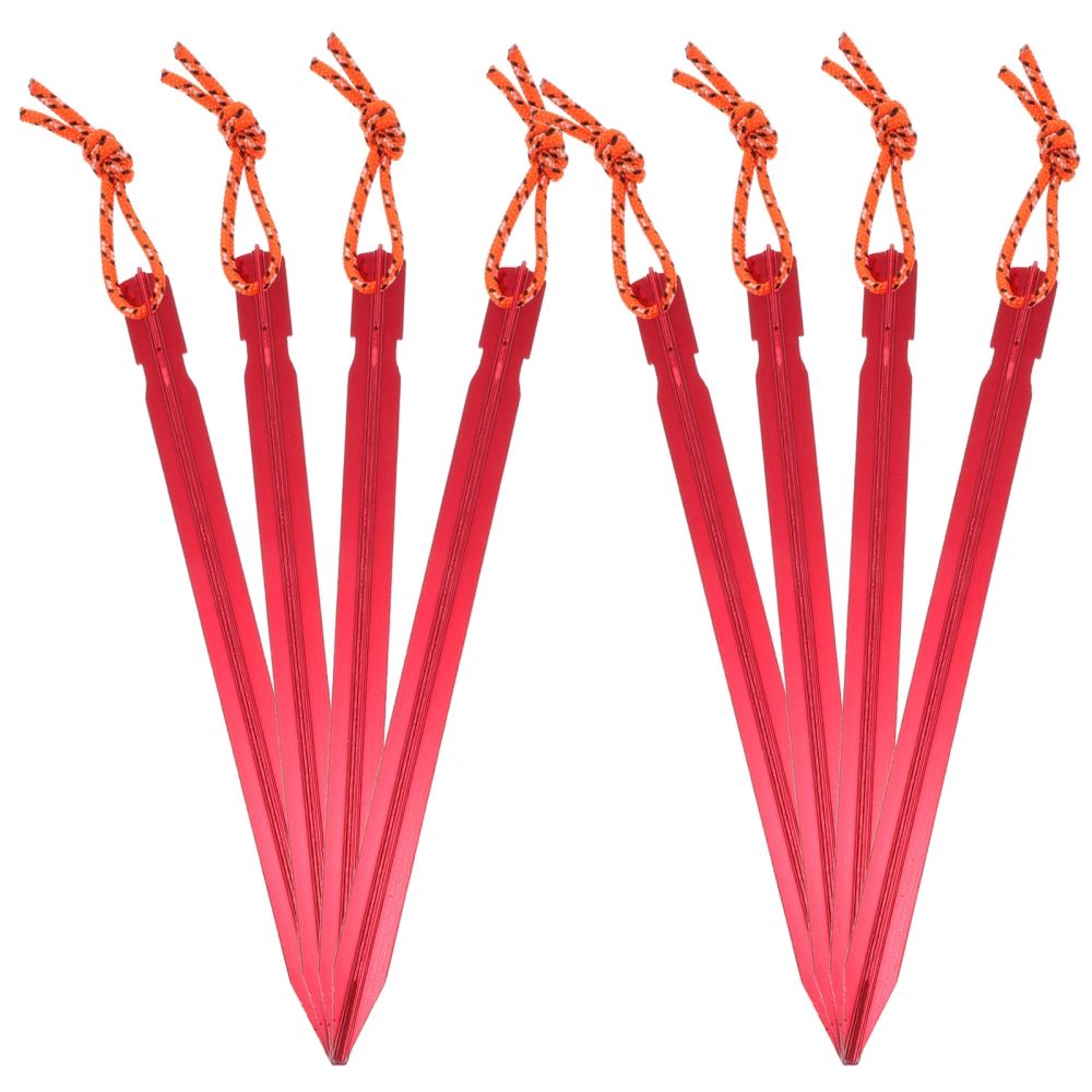 8Pcs Tent Pegs Aluminium Tent Stakes Pegs Tents Stakes Nail Spike Garden Stakes Camping Pegs