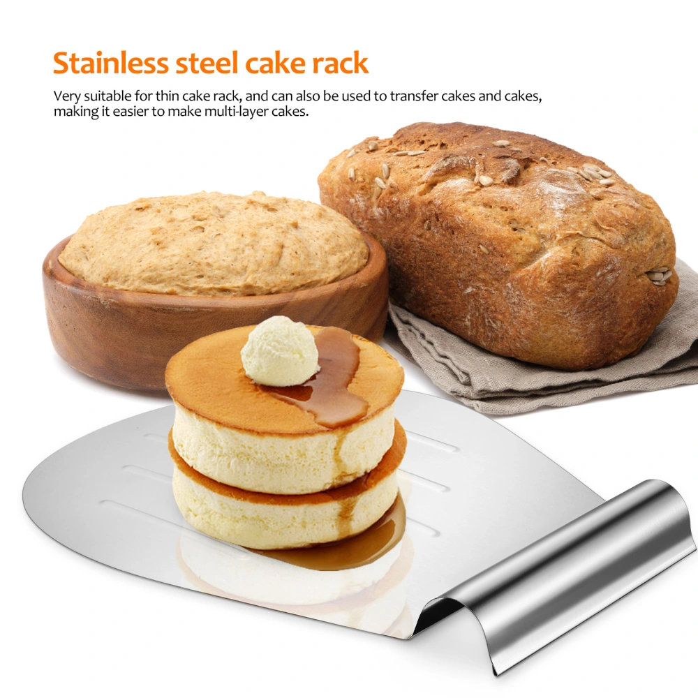 Cake Safe Lifter Stainless Steel Pizza Transfer Shovel Baking Cake Tray for Pizza Pie