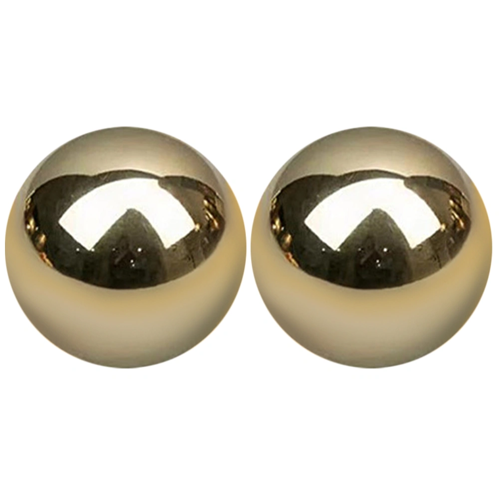 2Pcs Hand Massage Balls Brass Hand Rolling Balls Handheld Massage Balls Portable Metal Balls