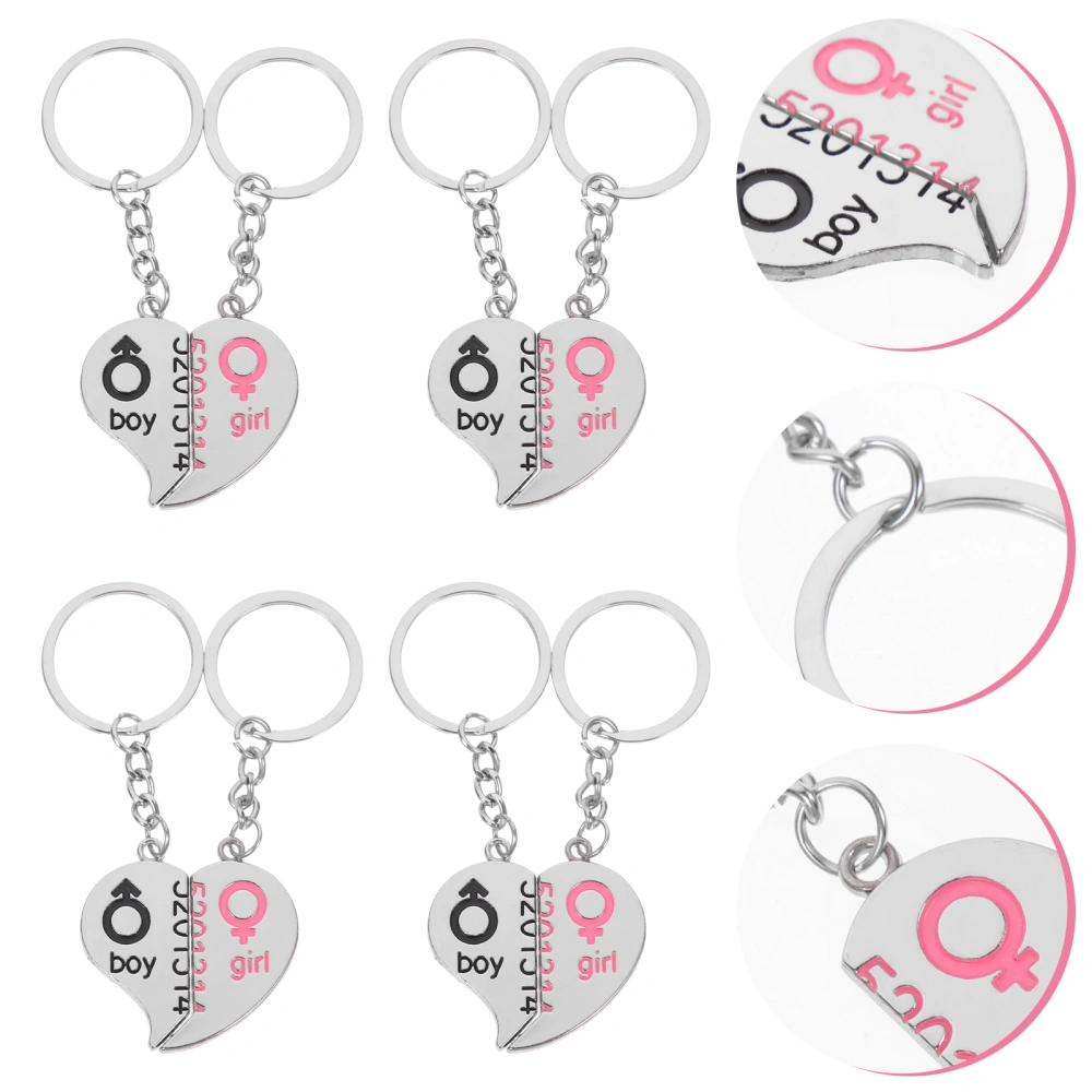 10pcs Heart Style Key Chain Key Pendants Key Decor Heart Shape Key Chain Key Ornaments