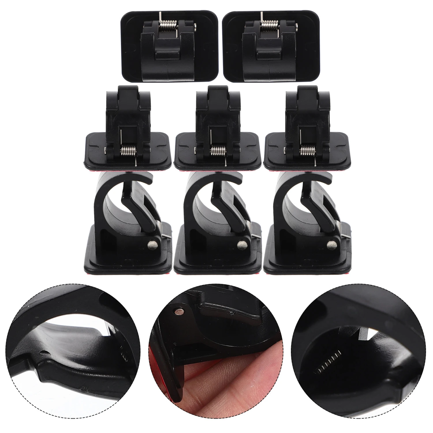8pcs Curtain Rod Holders Curtains Bracket Hook Self Adhesive Rods Hangers