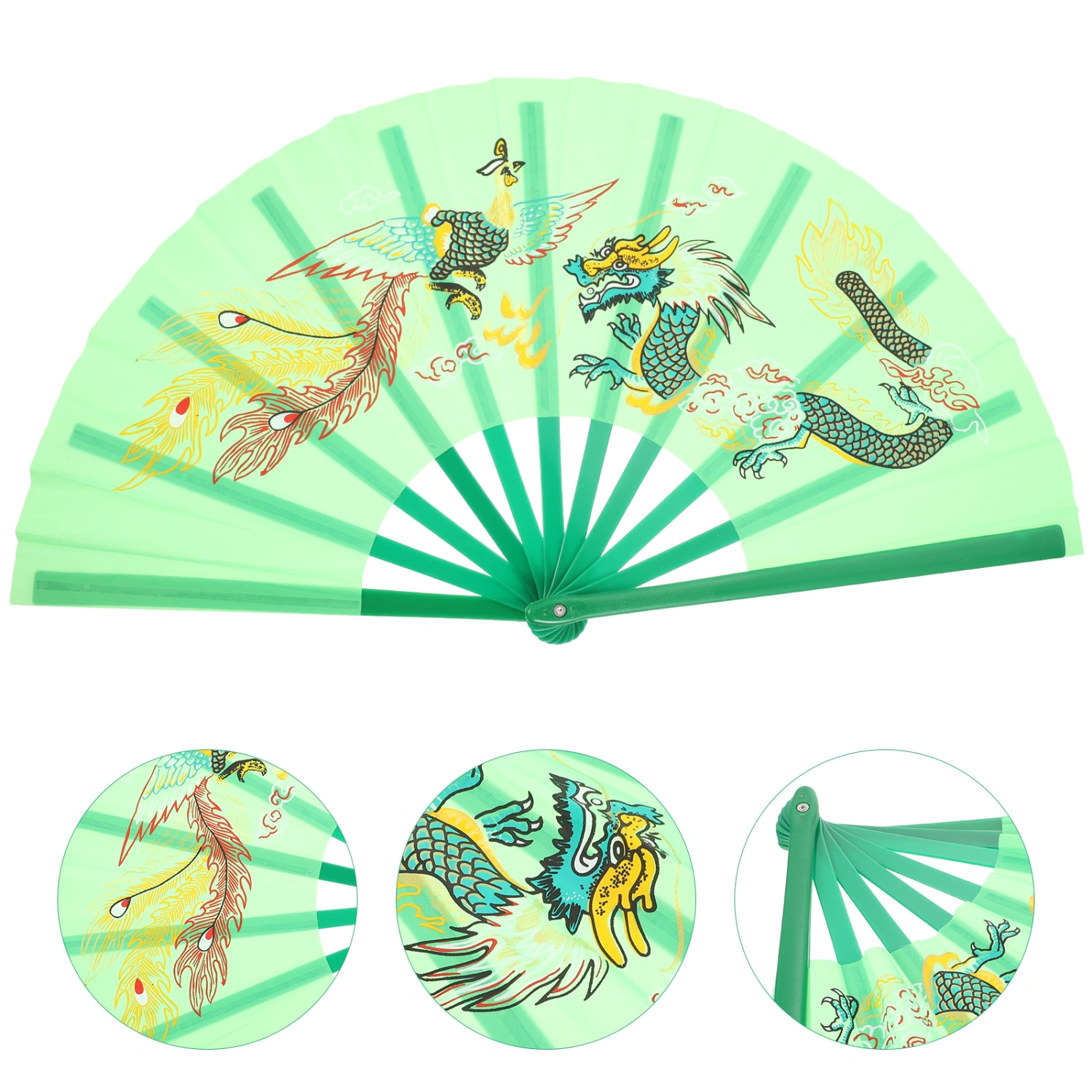 Vintage Dancing Fan Chinese Style Fan Kung Fu Performance Folding Fan Stage Prop