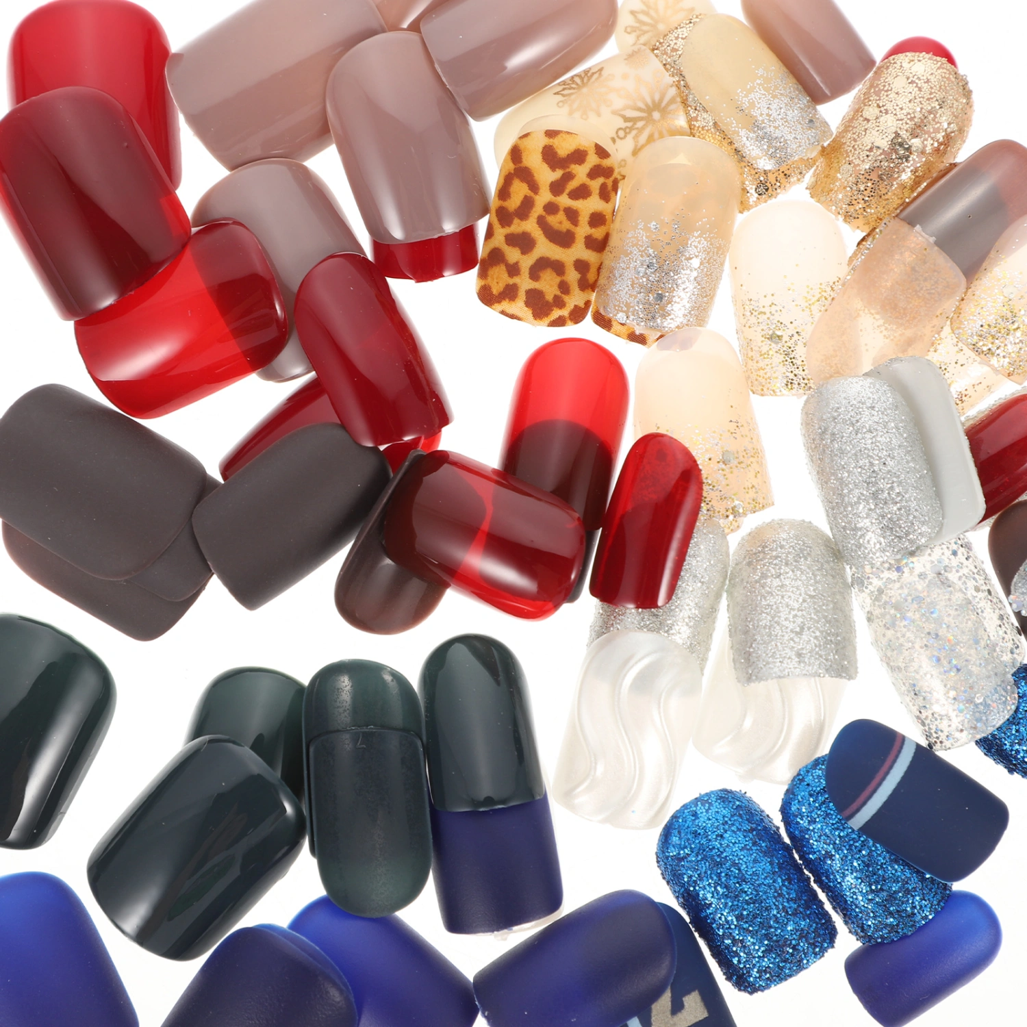 6 Boxes Nails Decor Reusable False Nails Wearable Fake Nails Manicure Accessories