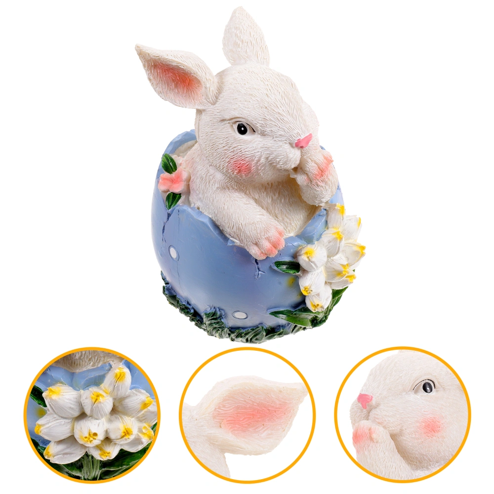 Rabbit Shaped Ornament Garden Animal Adornment Potted Plant Landscape Adornment