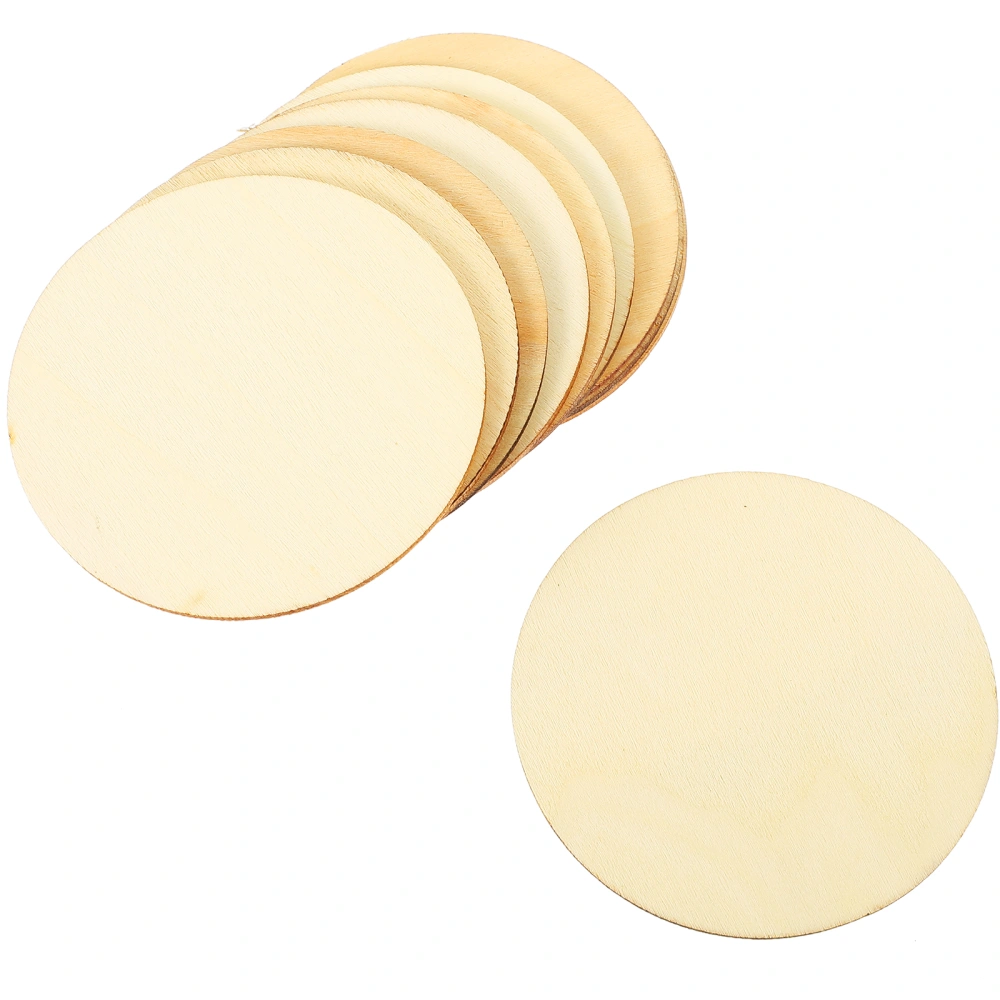 30pcs Round Blank Cutouts DIY Wooden Cutouts DIY Painting Wooden Discs