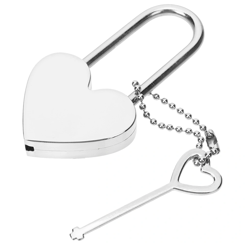 Heart Padlock with Key Couples Wishing Lock Jewelry Storage Box Diary Book Lock