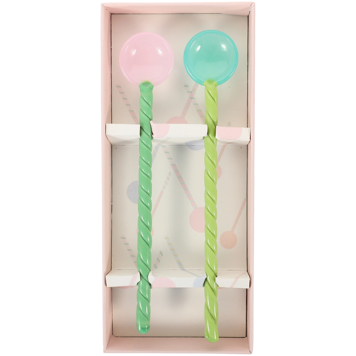 2Pcs Colored Glass Spoon Decorative Juice Stirrers Reusable Soup Stirring Sticks Party Supplies