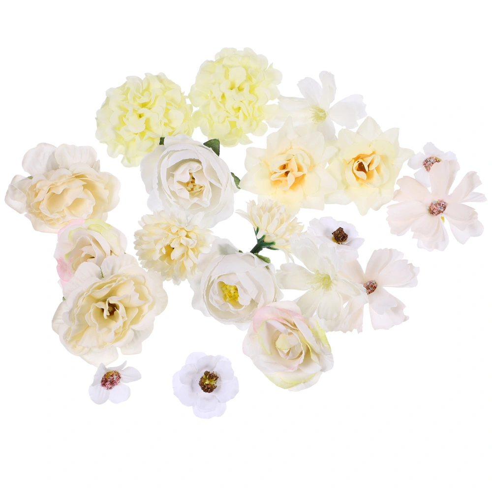 20Pcs Fake Flower Decors Wedding Artificial Flower Adornments Romantic Photo Props