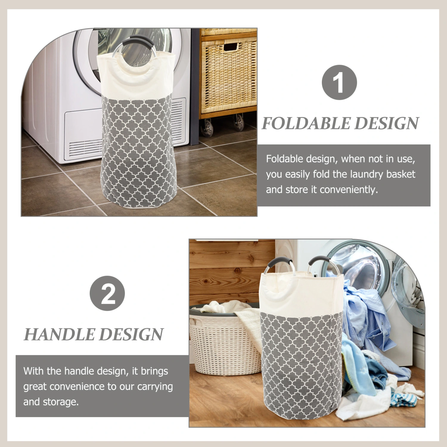 Household Laundry Hamper Foldable Clothes Basket Large Capacity Clothes Hamper