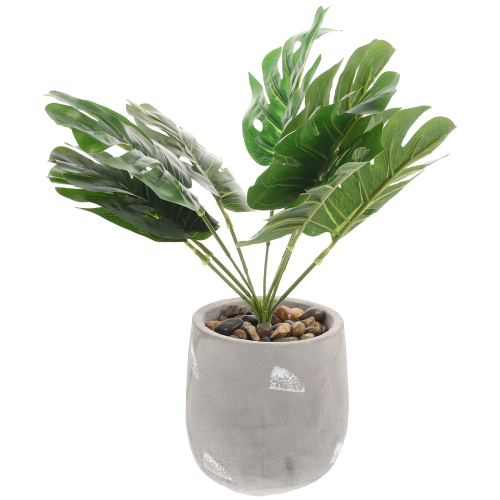 Artificial Monstera Plant Decor Artificial Monstera Plant Bonsai Decor Home Decoration