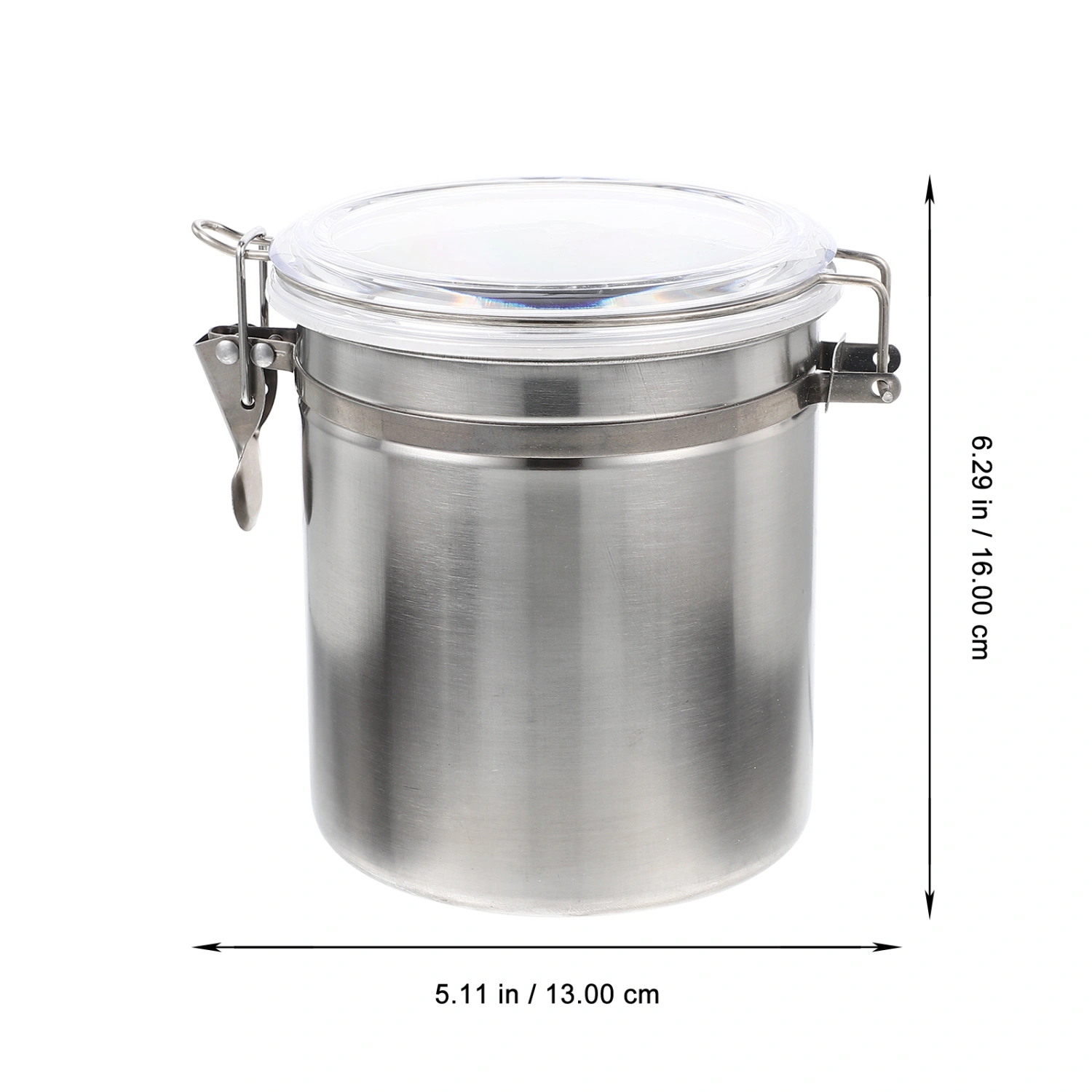 Convenient Food Canister Stainless Steel Storage Jar Household Coffee Bean Canister Storage Accessory