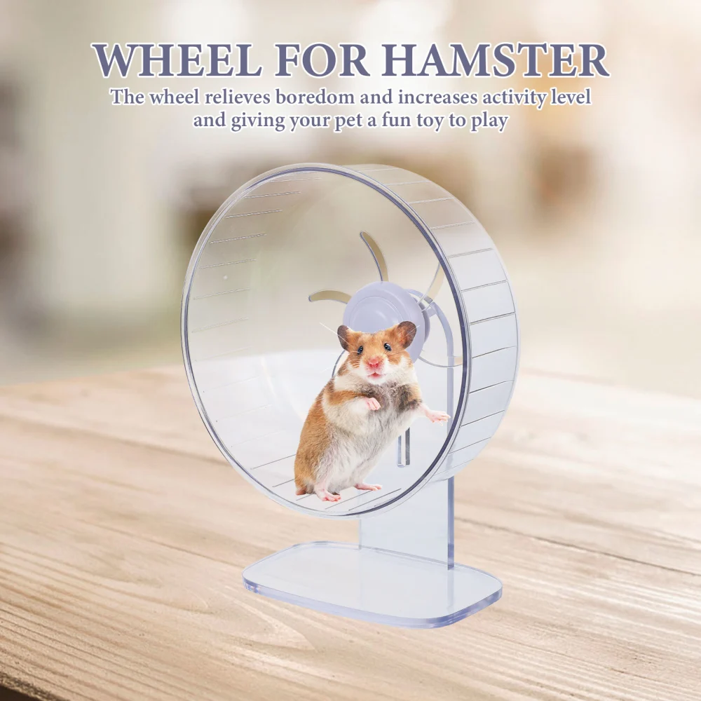 1 Set of Reusable Wheel Chinchilla Toy Guinea Pig Run Wheel Small Pet Running Wheel with Stand for Hamster