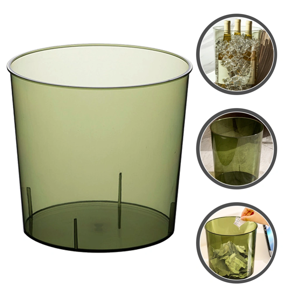 Clear Garbage Can Decorative Transparent Trash Can Garbage Storage Container (S)