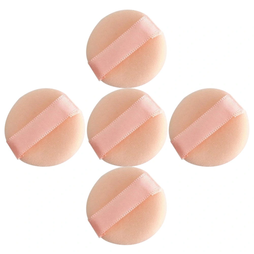 5pcs Mini Flocking Makeup Powder Puffs Body Powder Puffs Women Makeup Supplies