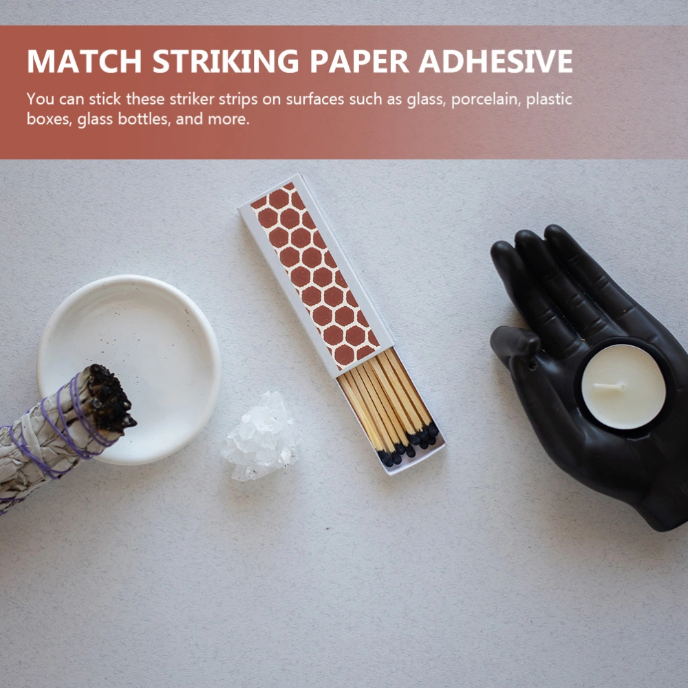 54pcs Matchstick Striker Paper DIY Adhesive Match Striker Paper Strip Stickers