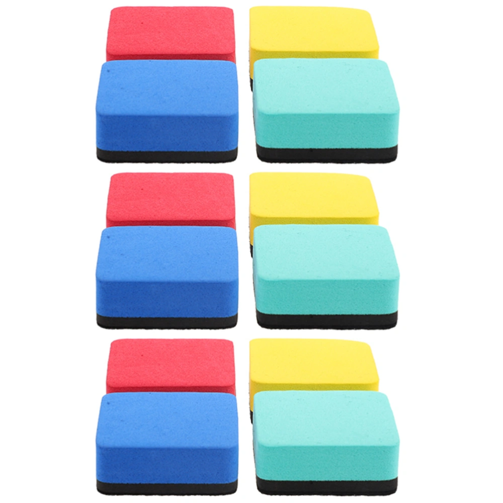 12 pcs Magnetic Whiteboard Dry Eraser Portable Chalkboard Eraser for Office