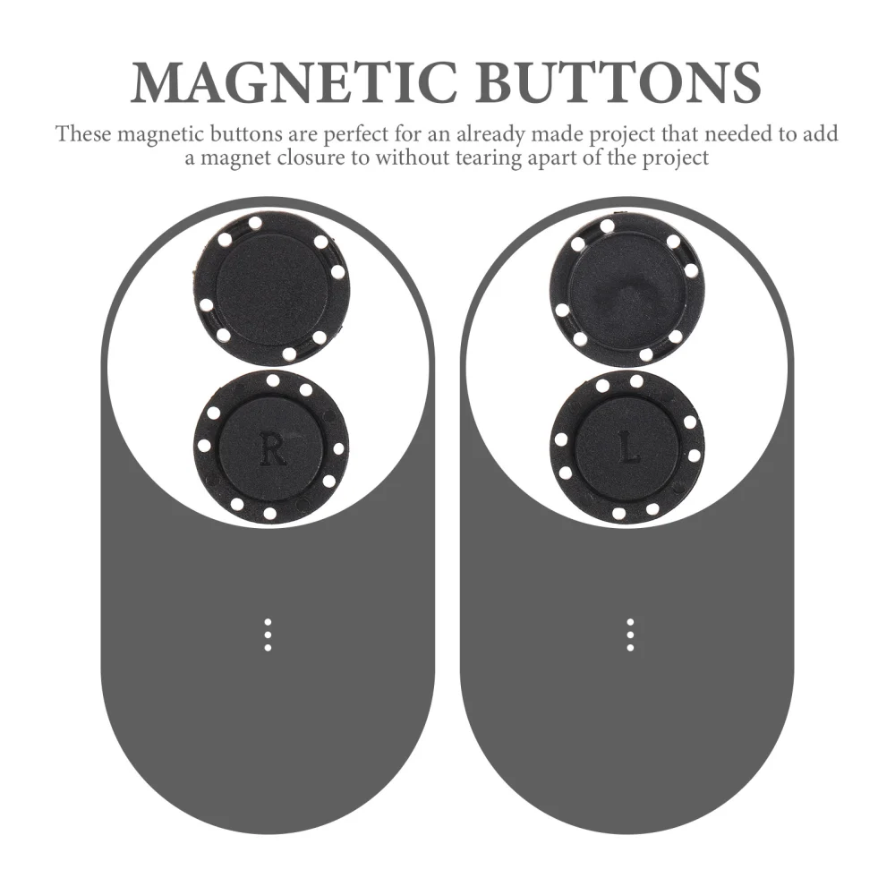 6 Pairs Clothing Magnetic Buttons Sweater Magnet Fasteners Clothes Sewing Snaps